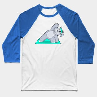 Hippo Yoga Gymnastics Baseball T-Shirt